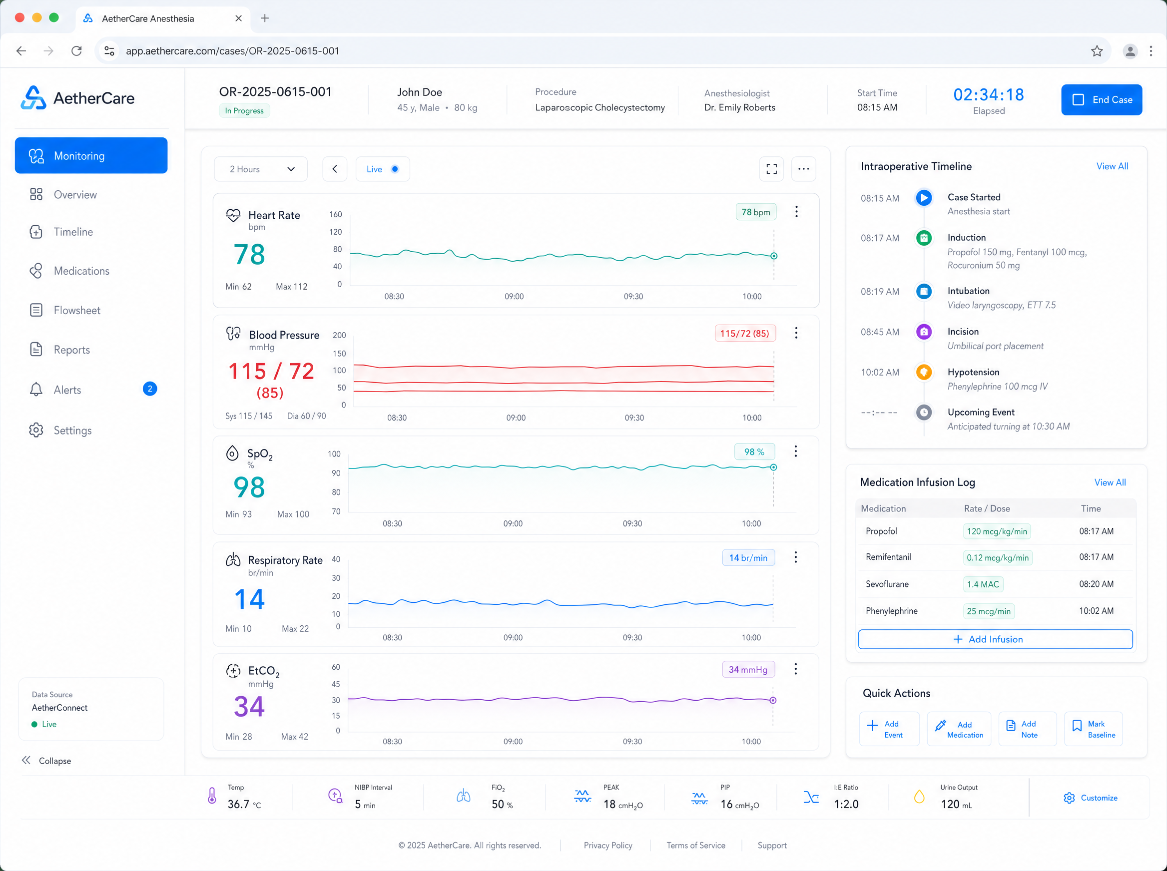 Patient Vitals Dashboard